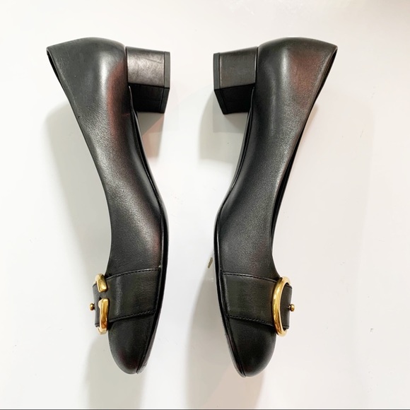 Gucci Sachalin Logo Low-heeled Round Toe Pump - Picture 3 of 13
